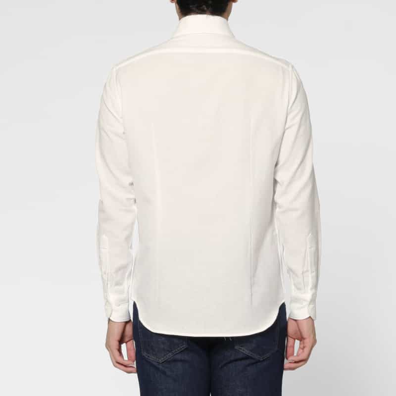 BARNEYS NEW YORK パイル生地カジュアルシャツ WHITE