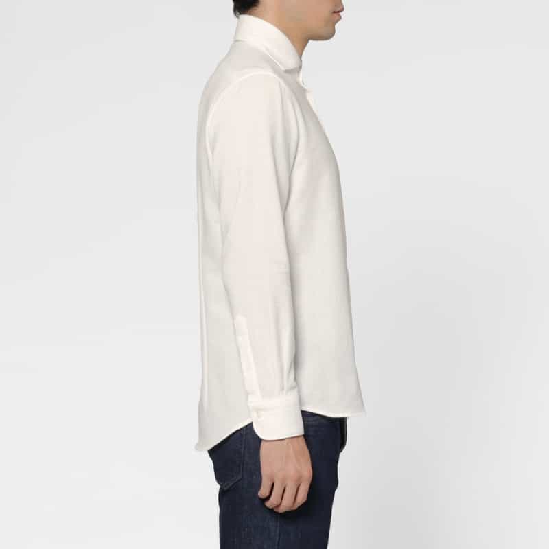 BARNEYS NEW YORK パイル生地カジュアルシャツ WHITE