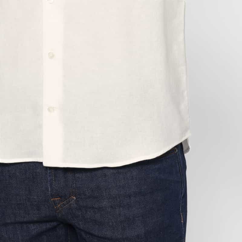 BARNEYS NEW YORK パイル生地カジュアルシャツ WHITE
