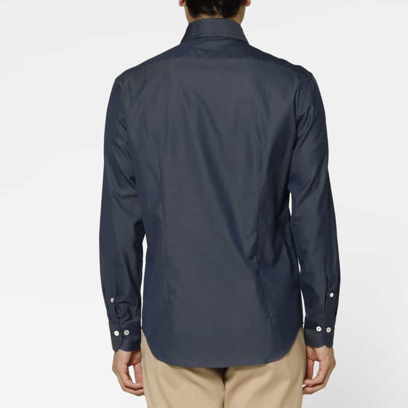 BARNEYS NEW YORK インディゴコットンカジュアルシャツ BLUE