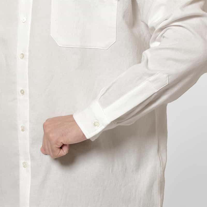 BARNEYS NEW YORK パイル生地オーバーシルエットカジュアルシャツ WHITE