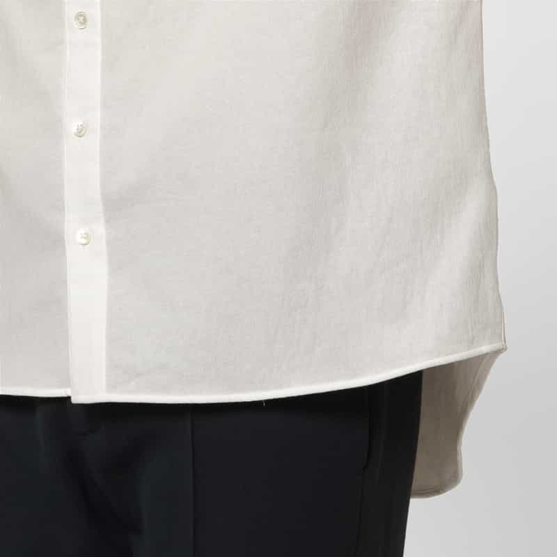BARNEYS NEW YORK パイル生地オーバーシルエットカジュアルシャツ WHITE