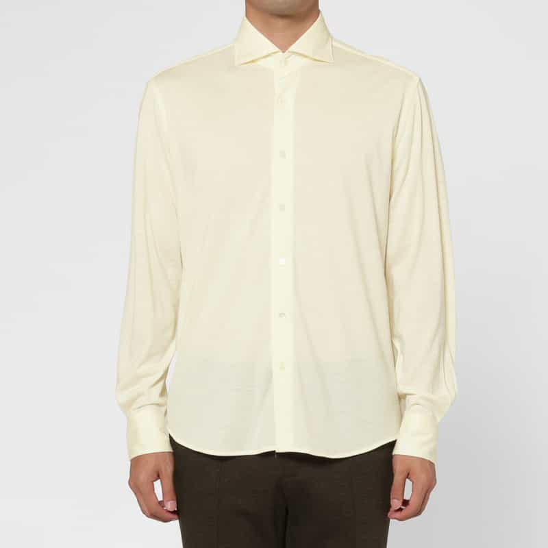 BARNEYS NEW YORK ウールジャージーカジュアルシャツ IVORY