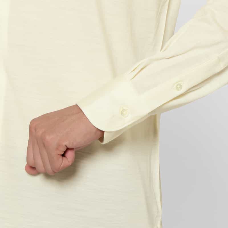 BARNEYS NEW YORK ウールジャージーカジュアルシャツ IVORY