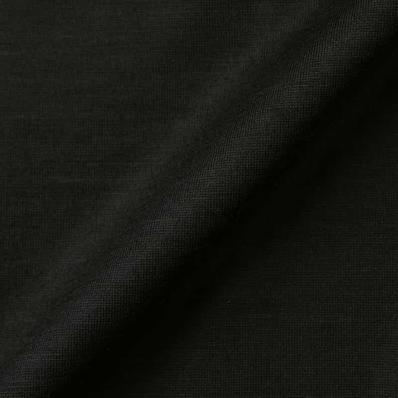 BARNEYS NEW YORK ウールジャージーカジュアルシャツ BLACK