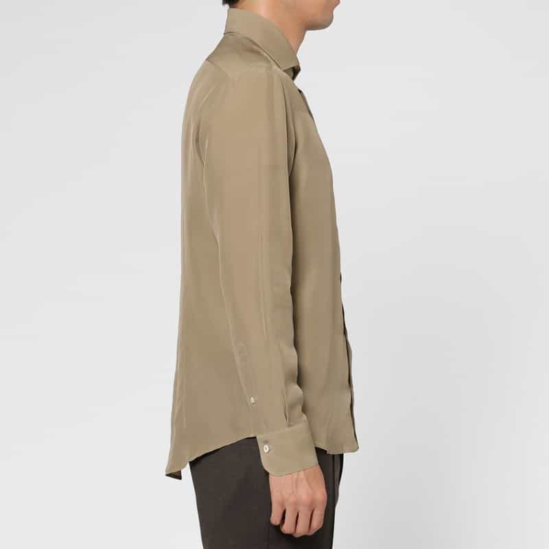 BARNEYS NEW YORK シルク素材カジュアルシャツ BEIGE