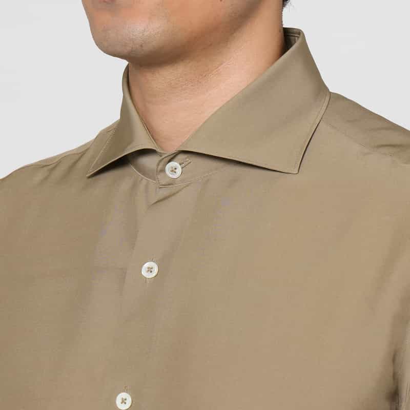 BARNEYS NEW YORK シルク素材カジュアルシャツ BEIGE