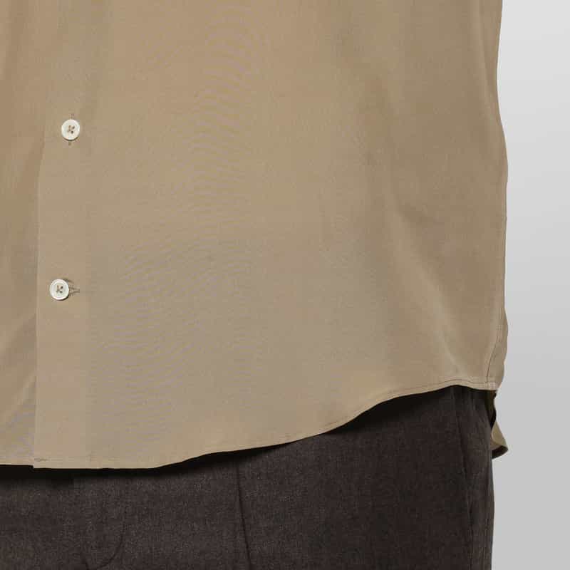 BARNEYS NEW YORK シルク素材カジュアルシャツ BEIGE
