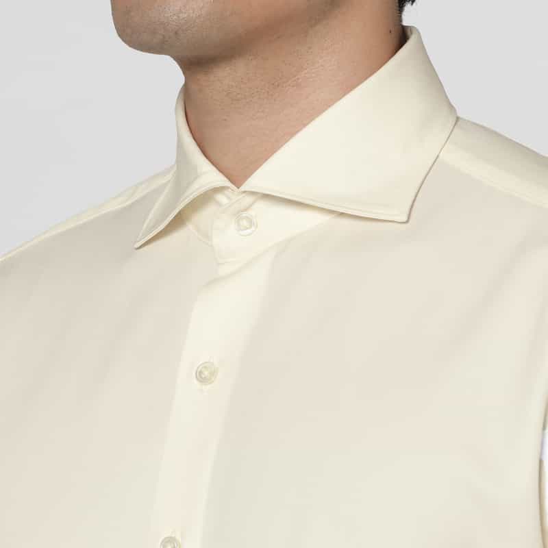BARNEYS NEW YORK ウォッシャブルウールシャツ WHITE