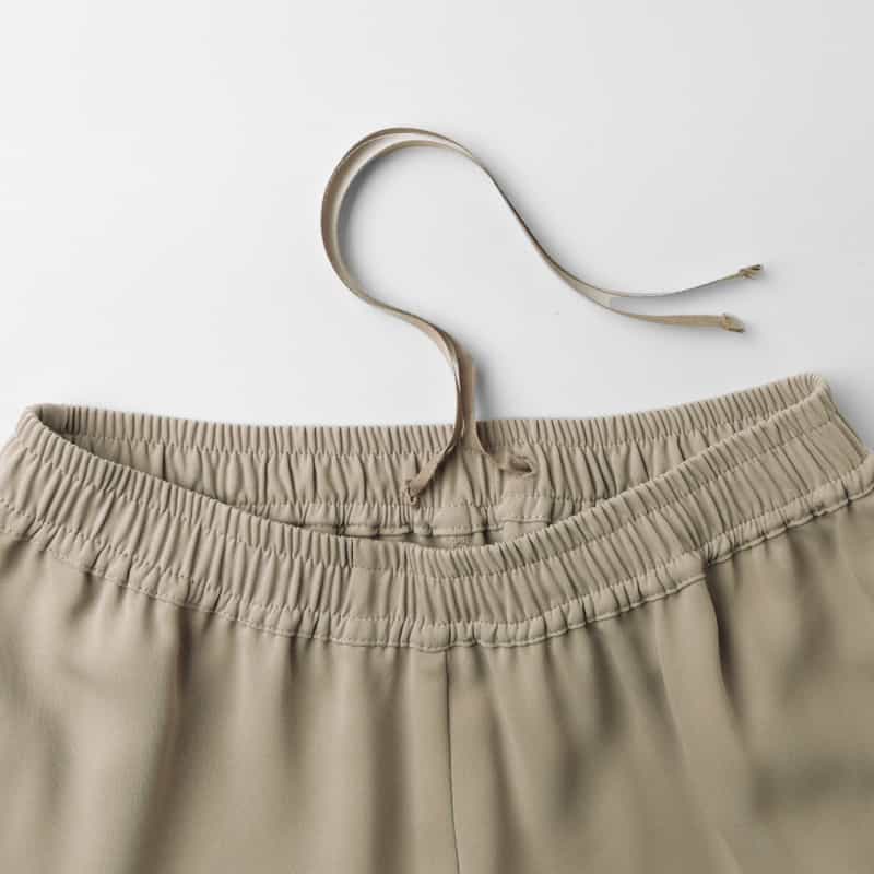 BARNEYS NEW YORK ウォッシャブル サイドフリルデザインワイドパンツ BEIGE