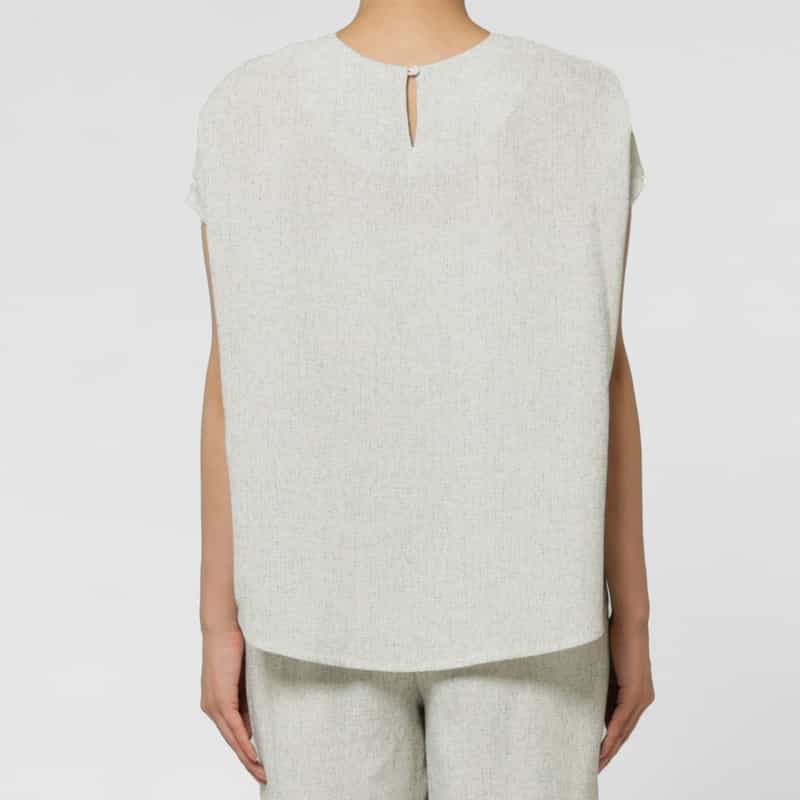 BARNEYS NEW YORK セットアップ ツイードライク レースブラウス BEIGE