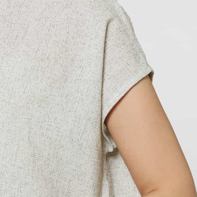 BARNEYS NEW YORK セットアップ ツイードライク レースブラウス BEIGE