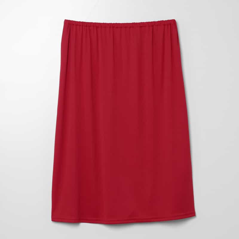 BARNEYS NEW YORK ウォッシャブル フレンチスリーブ ニットドレス（ペチコート付き） RED