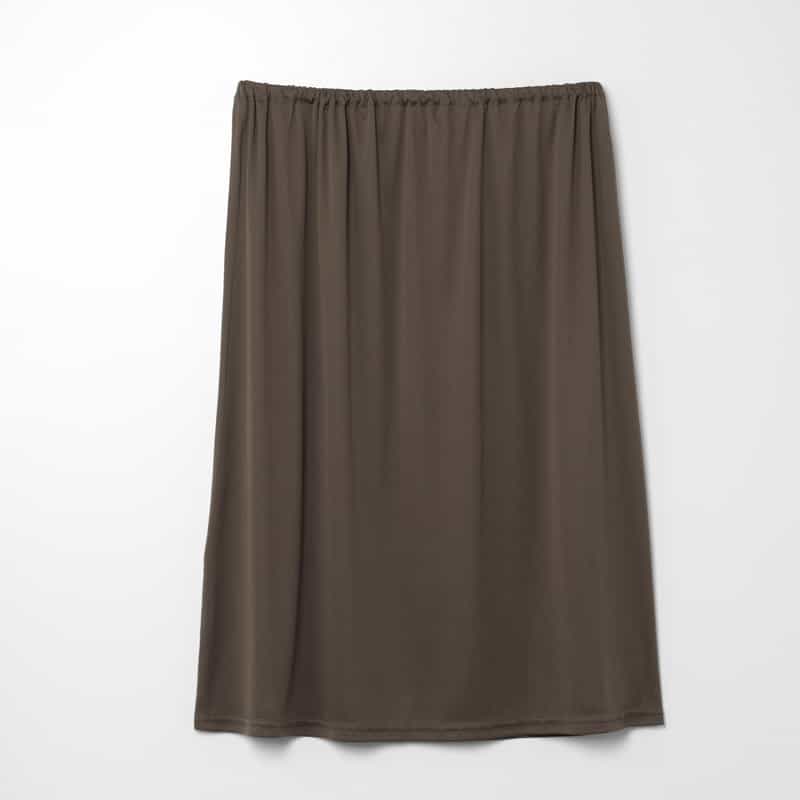 BARNEYS NEW YORK ウォッシャブル フレンチスリーブ ニットドレス（ペチコート付き） BROWN