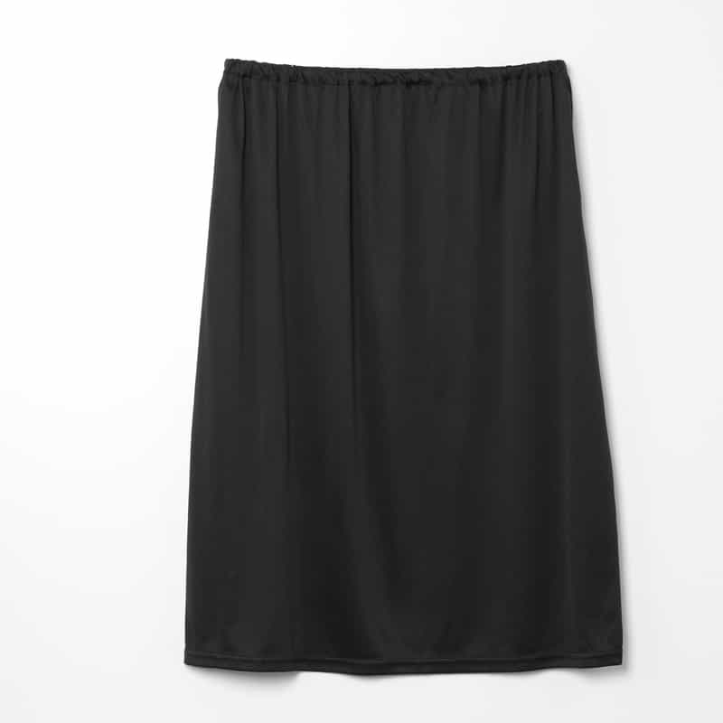 BARNEYS NEW YORK ウォッシャブル フレンチスリーブ ニットドレス（ペチコート付き） BLACK
