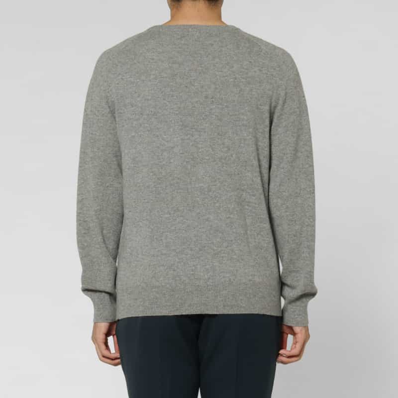 BARNEYS NEW YORK カシミヤ素材クルーネックニットプルオーバー GRAY