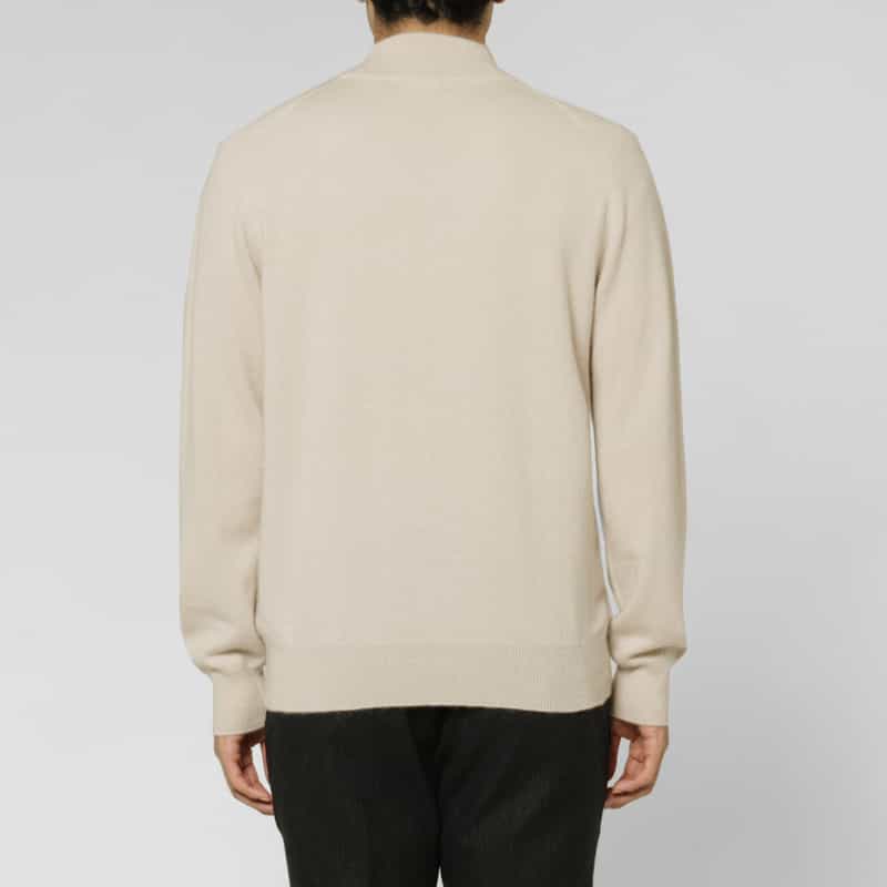BARNEYS NEW YORK カシミヤ素材モックネックニットプルオーバー BEIGE