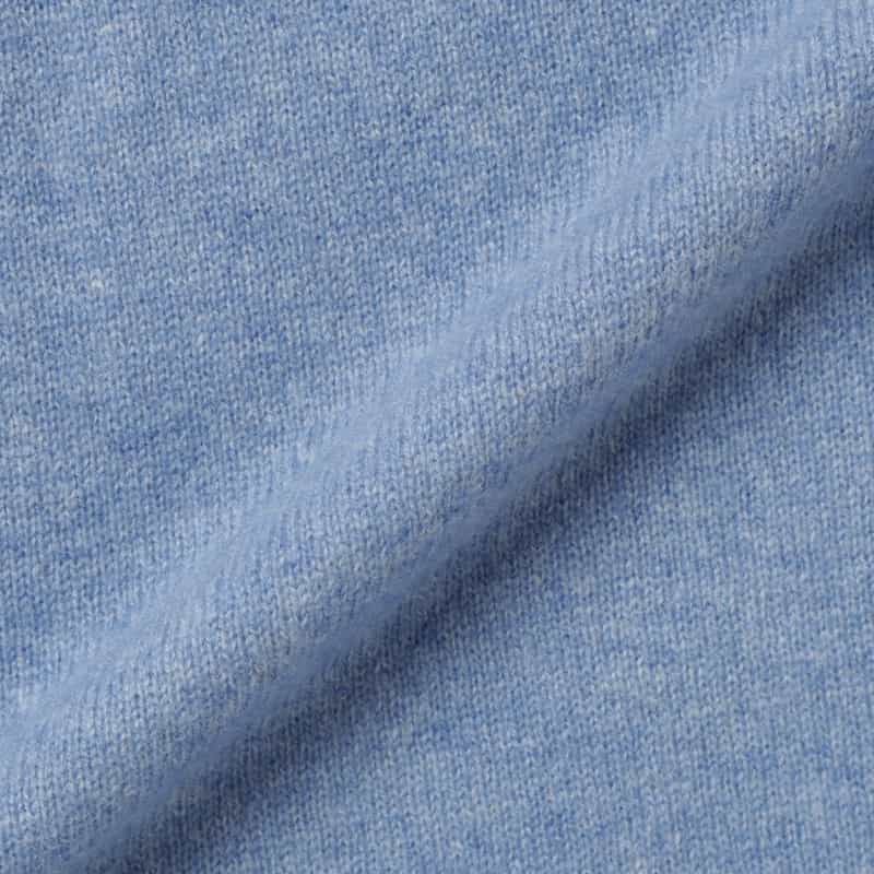 BARNEYS NEW YORK カシミヤ素材モックネックニットプルオーバー BLUE