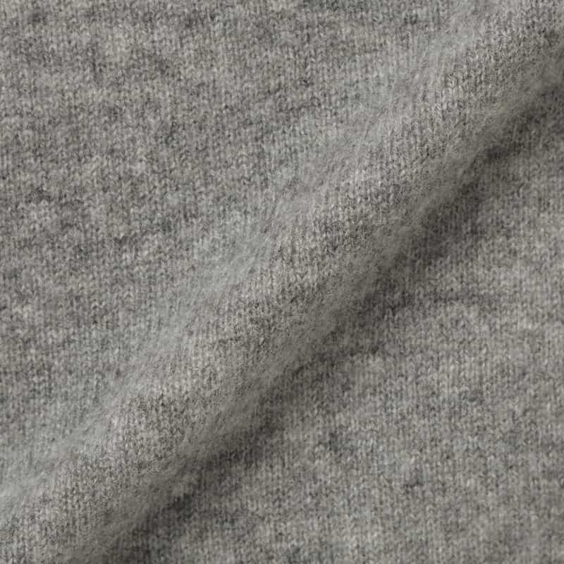 BARNEYS NEW YORK カシミヤ素材ジップアップニットフーディ GRAY