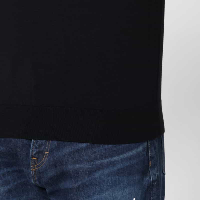 BARNEYS NEW YORK クルーネックニットプルオーバー（SUPER140s） BLACK