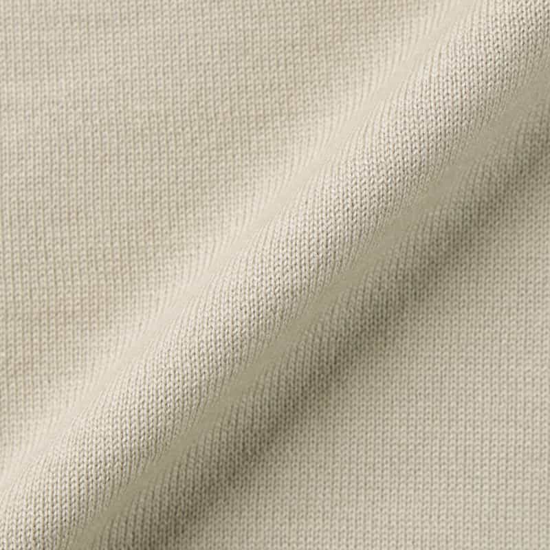 BARNEYS NEW YORK ロングスリーブニットポロシャツ（SUPER140s） BEIGE
