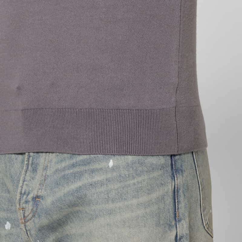 BARNEYS NEW YORK シルク ラグランスリーブクルーネックニットプルオーバー GRAY