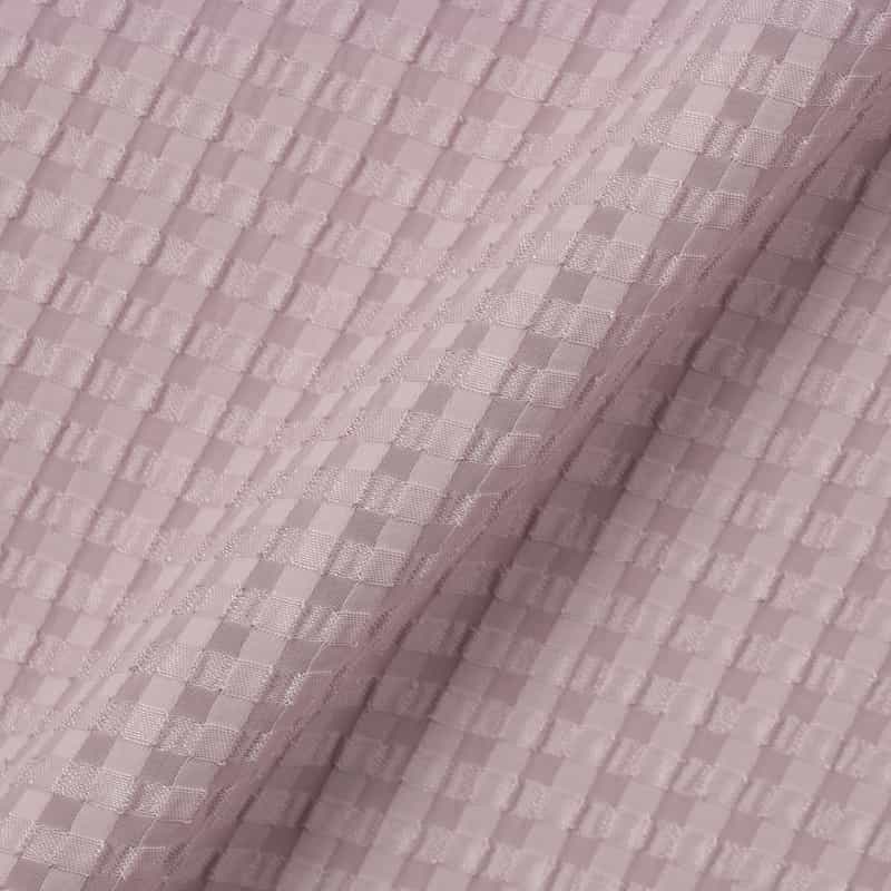 BARNEYS NEW YORK セットアップ ウォッシャブル サテンサッカー素材ギンガムチェック柄ドローストリングスカート PINK