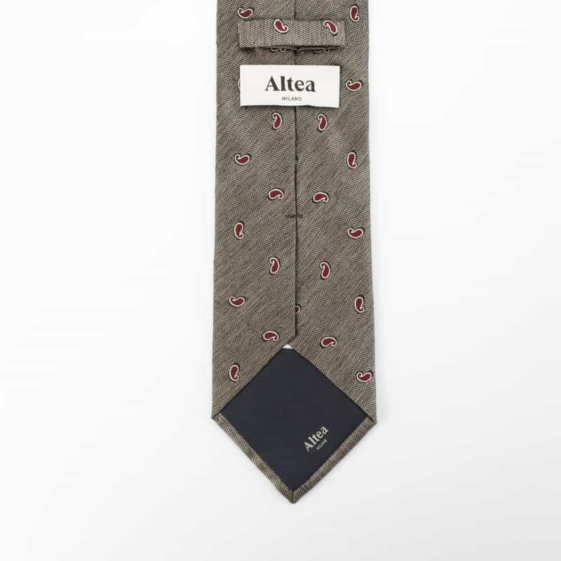 ALTEA ALTEA＜アルテア＞ スモールペイズリー柄タイ GRAY