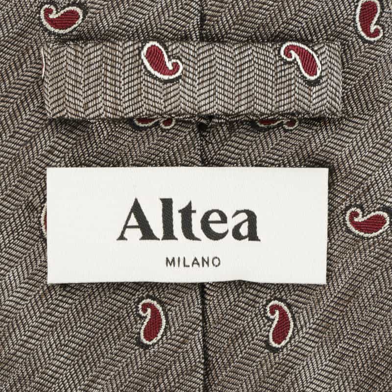 ALTEA ALTEA＜アルテア＞ スモールペイズリー柄タイ GRAY