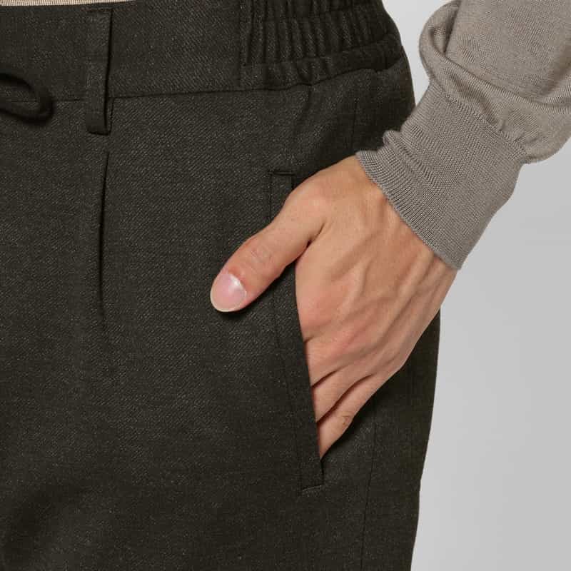BERNARDO GIUSTI BERNARDO GIUSTI＜ベルナルド ジュスティ＞ バーニーズ　ニューヨーク限定ストレッチパンツ“SUPER STRETTO" DARK GRAY