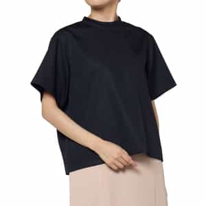 ウォッシャブル ハイネックデザインブラウス