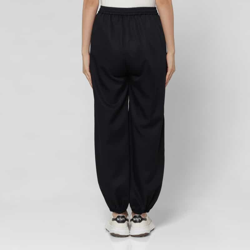 BARNEYS NEW YORK ウォッシャブル ドローストリング バルーンイージーパンツ NAVY