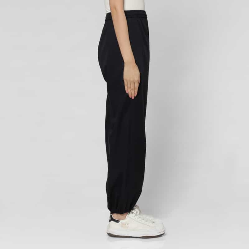 BARNEYS NEW YORK ウォッシャブル ドローストリング バルーンイージーパンツ NAVY