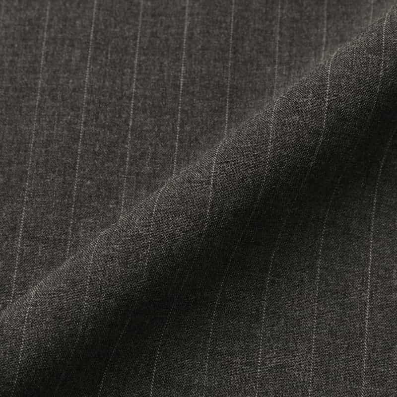 BARNEYS NEW YORK ウォッシャブル ピンストライプ柄ドローストリング付きワイドパンツ GRAY
