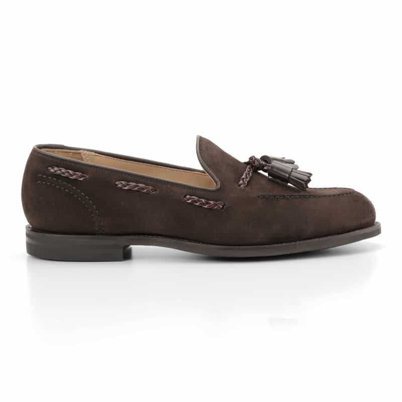 CROCKETT＆JONES CROCKETT＆JONES＜クロケット&ジョーンズ＞ スエード素材タッセルローファー DARK BROWN