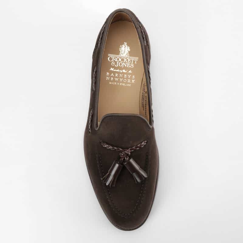 CROCKETT＆JONES CROCKETT＆JONES＜クロケット&ジョーンズ＞ スエード素材タッセルローファー DARK BROWN