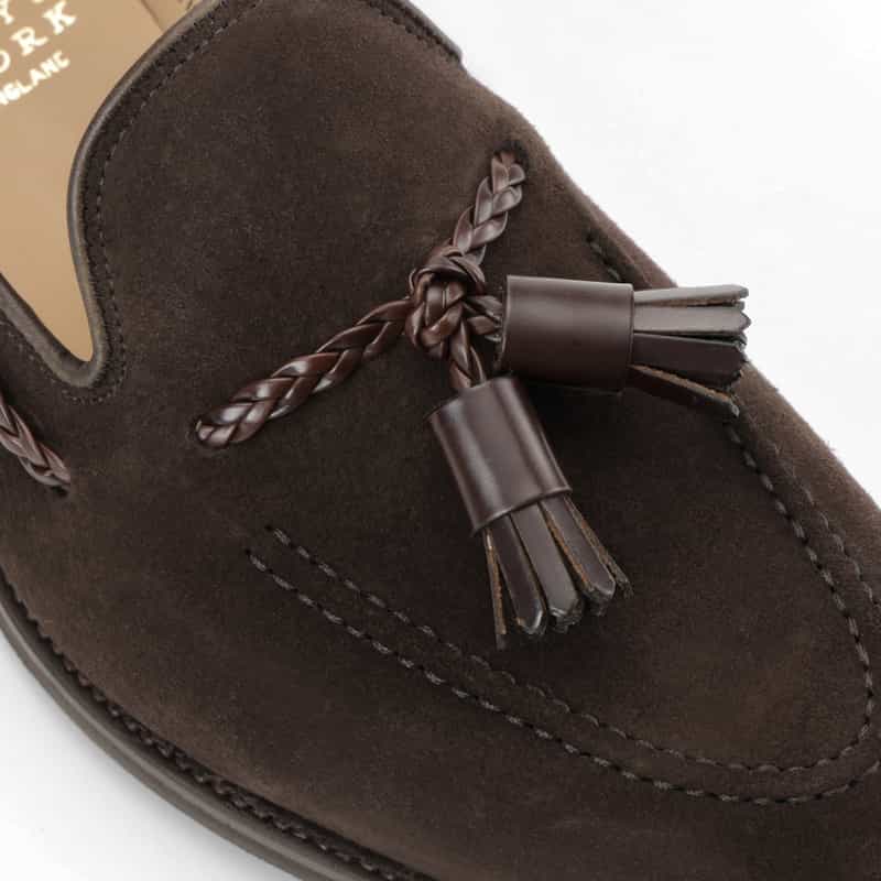CROCKETT＆JONES CROCKETT＆JONES＜クロケット&ジョーンズ＞ スエード素材タッセルローファー DARK BROWN