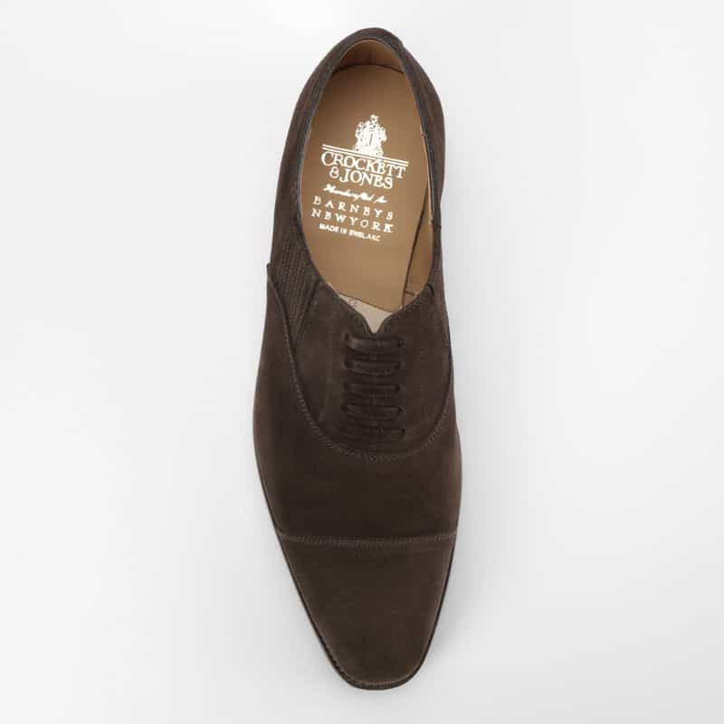 CROCKETT＆JONES CROCKETT＆JONES＜クロケット&ジョーンズ＞ バーニーズ　ニューヨーク限定 スエード素材サイドエラスティックシューズ DARK BROWN