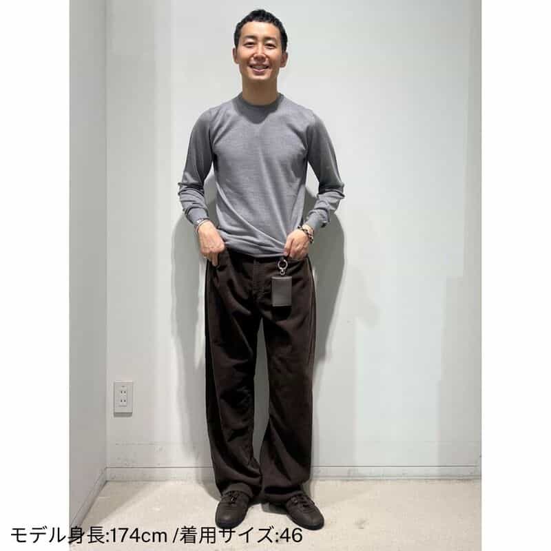 MAURO OTTAVIANI MAURO OTTAVIANI＜マウロ オッタヴィアーニ＞ ロングスリーブクルーネックニットプルオーバー LT GRAY
