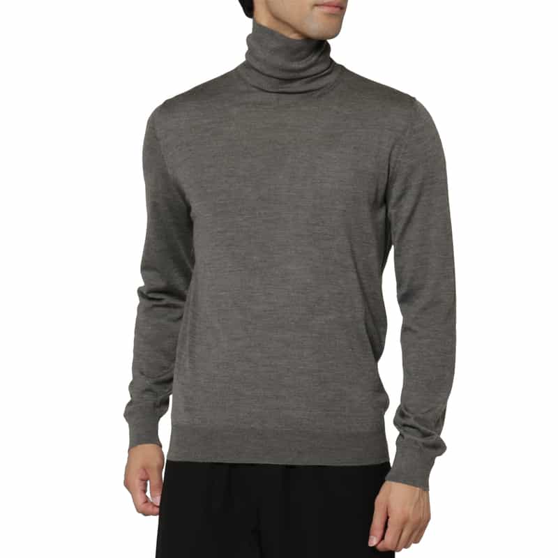 MAURO OTTAVIANI MAURO OTTAVIANI＜マウロ オッタヴィアーニ＞ ウール素材タートルネックニットプルオーバー GRAY