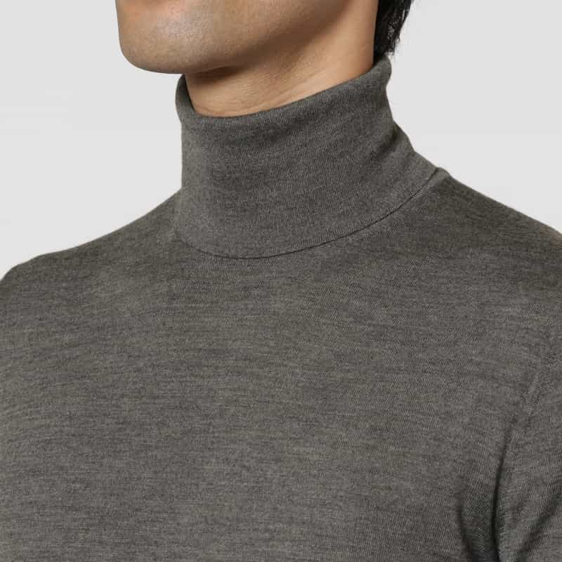 MAURO OTTAVIANI MAURO OTTAVIANI＜マウロ オッタヴィアーニ＞ ウール素材タートルネックニットプルオーバー GRAY