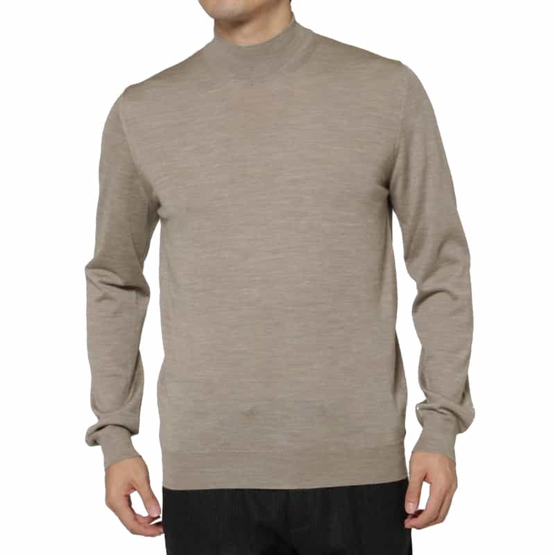 MAURO OTTAVIANI MAURO OTTAVIANI＜マウロ オッタヴィアーニ＞ ウール素材モックネックニットプルオーバー BEIGE