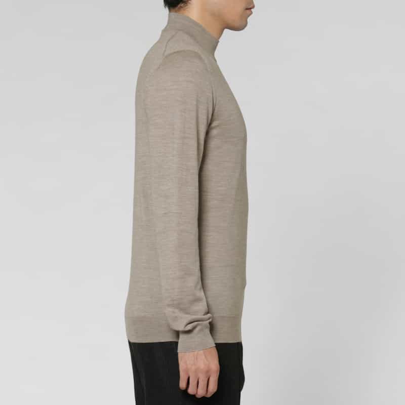 MAURO OTTAVIANI MAURO OTTAVIANI＜マウロ オッタヴィアーニ＞ ウール素材モックネックニットプルオーバー BEIGE