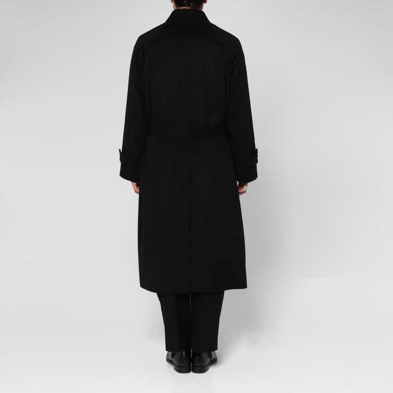 SSSTEIN SSSTEIN＜シュタイン＞ ウールカシミヤ素材ピークドラペルオーバーコート BLACK