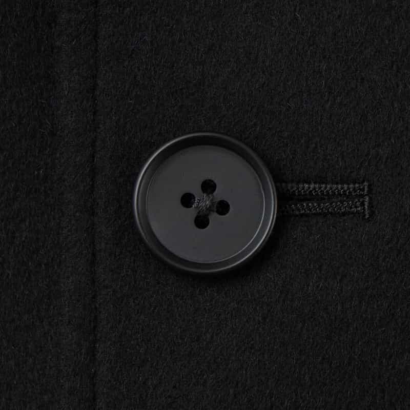 SSSTEIN SSSTEIN＜シュタイン＞ ウールカシミヤ素材ピークドラペルオーバーコート BLACK