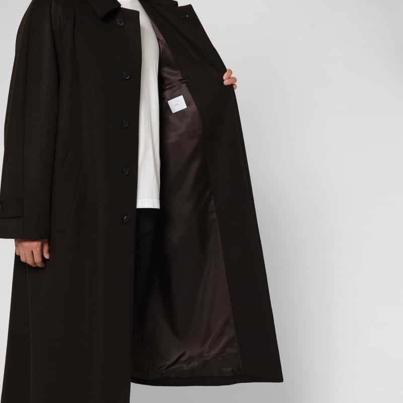 SSSTEIN SSSTEIN＜シュタイン＞ ラグランスリーブバルカラーコート DARK BROWN
