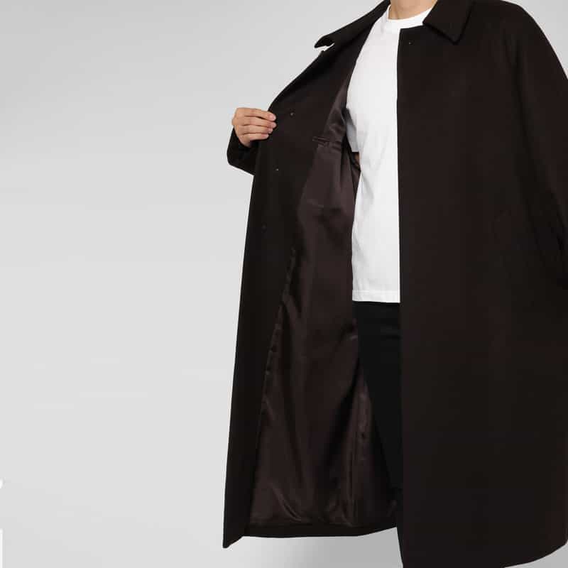 SSSTEIN SSSTEIN＜シュタイン＞ ラグランスリーブバルカラーコート DARK BROWN