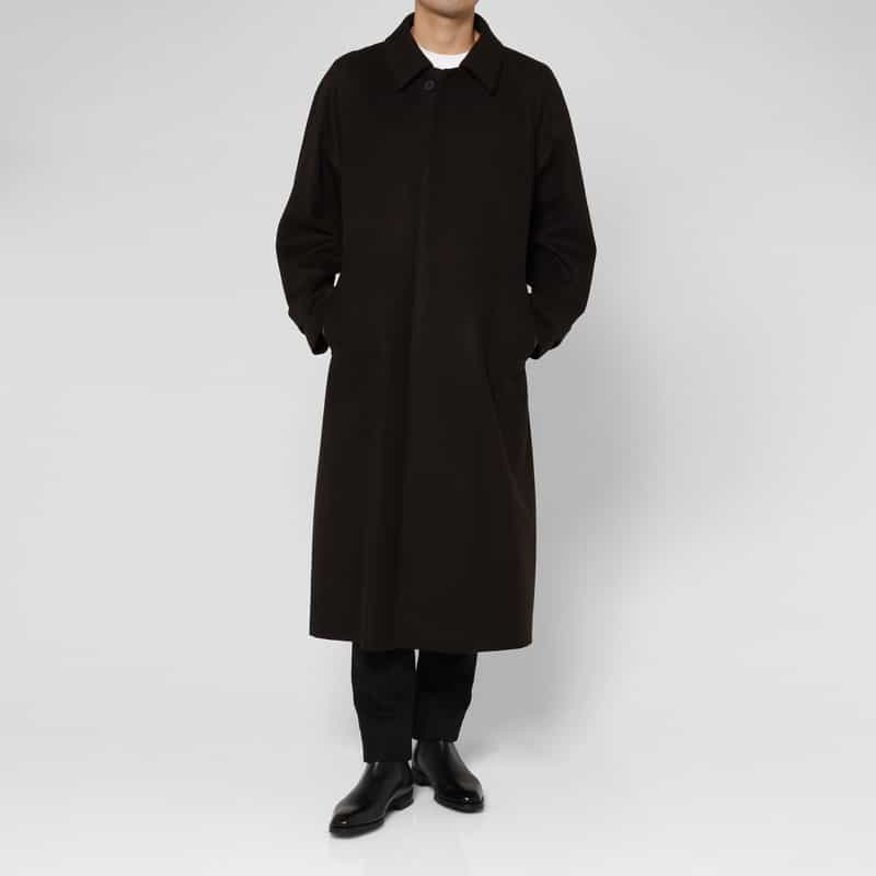 SSSTEIN SSSTEIN＜シュタイン＞ ラグランスリーブバルカラーコート DARK BROWN