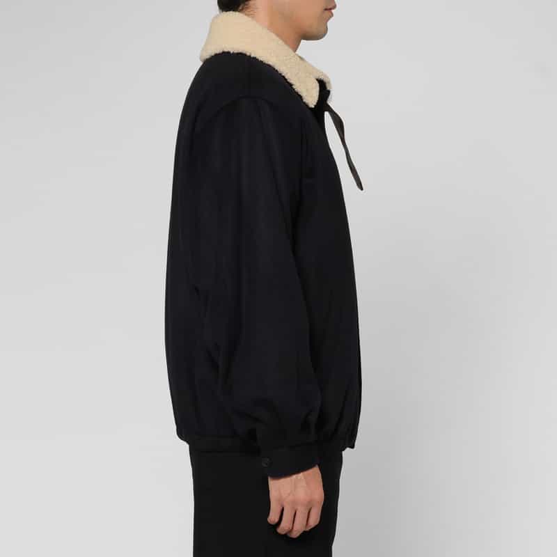 SSSTEIN SSSTEIN＜シュタイン＞ ムートンカラーパデッドブルゾン NAVY