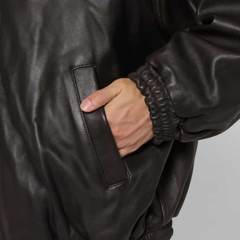 SSSTEIN SSSTEIN＜シュタイン＞ スタンドカラージップアップレザージャケット BLACK